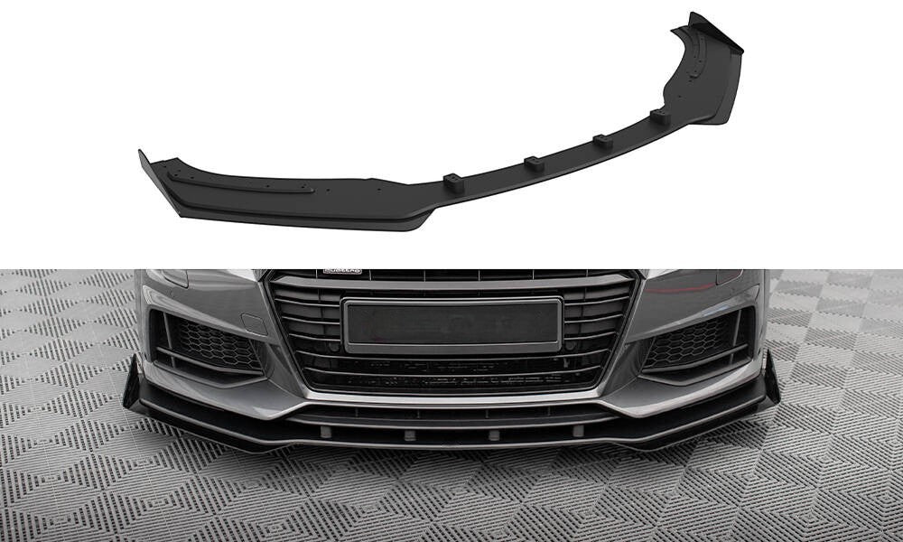 💥Splitter anteriore Street Pro + alette adatto per Audi TT S / S-Line 8S💥