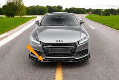 💥Splitter anteriore Street Pro + alette adatto per Audi TT S / S-Line 8S💥
