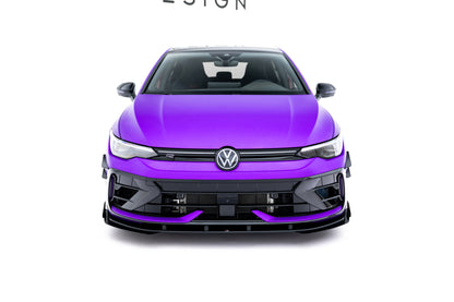 💫ART.9010 Street Pro Splitter Anteriore + Flaps VW Golf R HB Mk8 Facelift💫