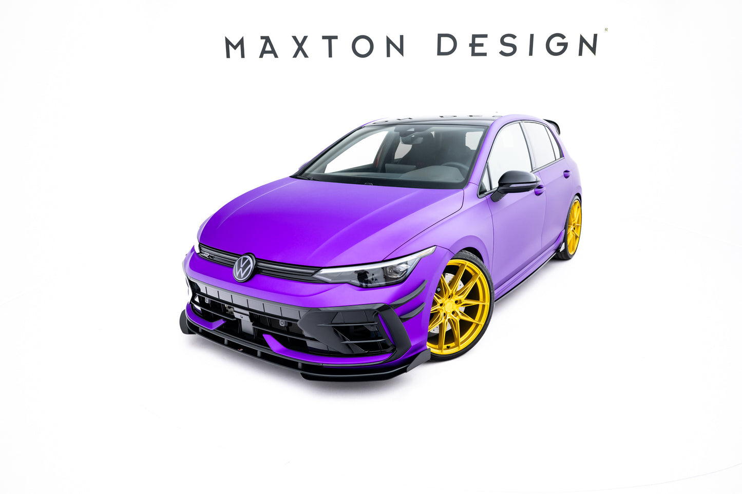 💫ART.9010 Street Pro Splitter Anteriore + Flaps VW Golf R HB Mk8 Facelift💫