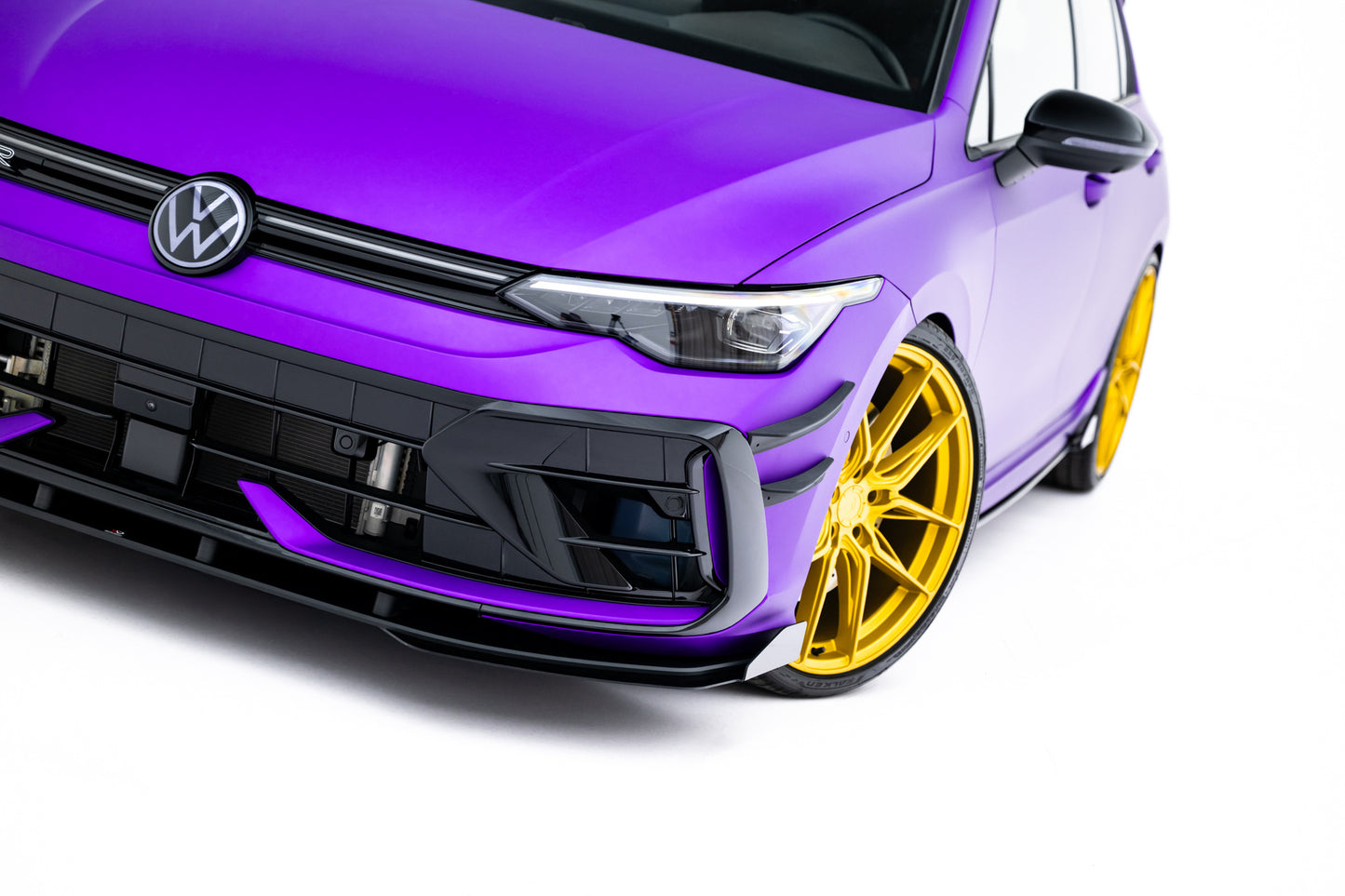 💫ART.9010 Street Pro Splitter Anteriore + Flaps VW Golf R HB Mk8 Facelift💫