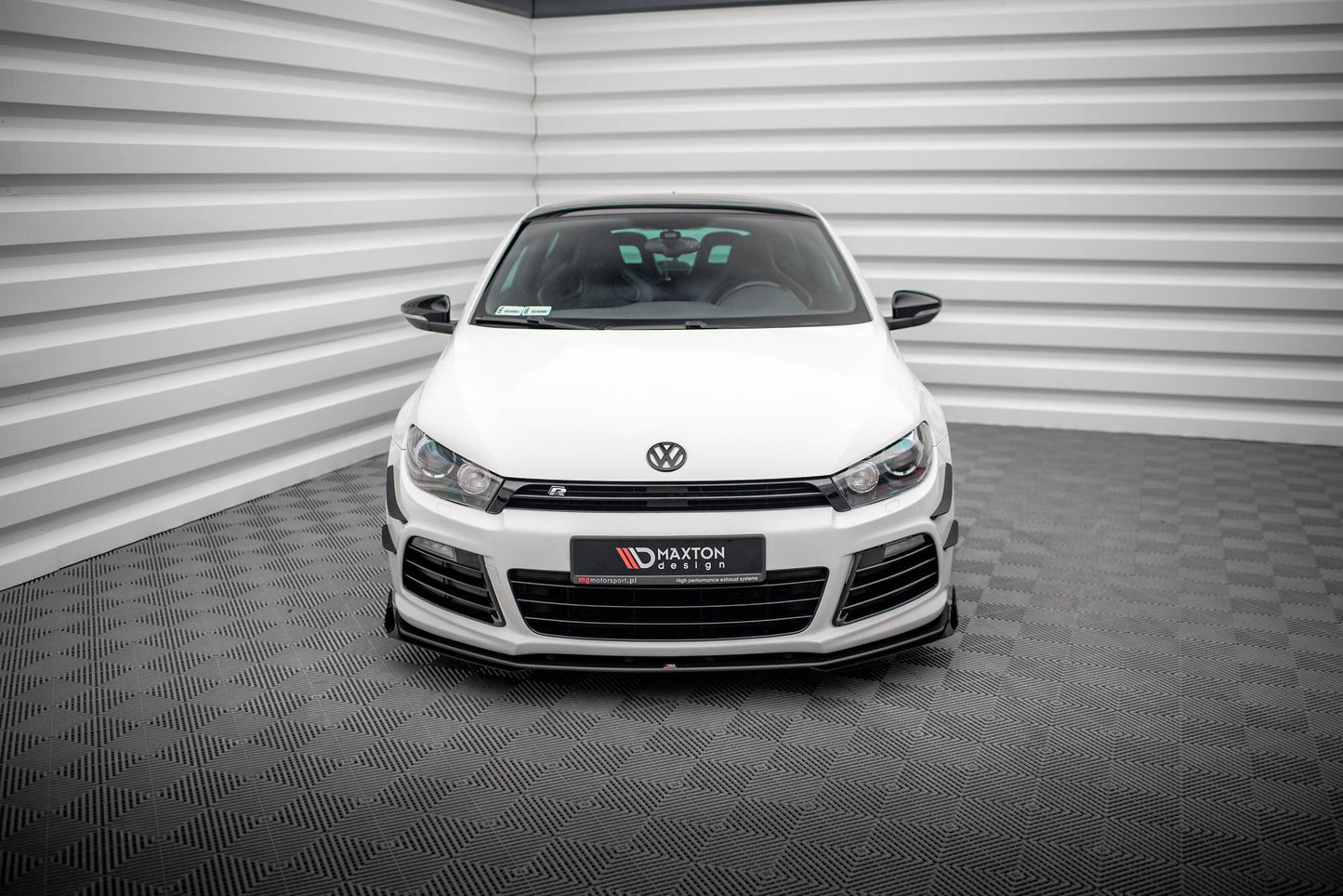 STREET PRO SPLITTER ANTERIORE + FLAPS adatto per VOLKSWAGEN SCIROCCO R MK3