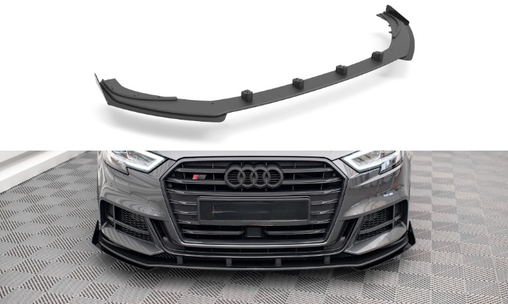 🔥Street Pro V.1 front splitter + flap Audi S3 / A3 S-Line Sportback 8V 🔥