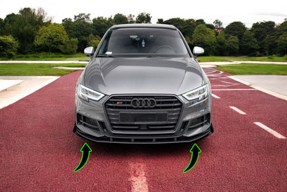 🔥Street Pro V.1 front splitter + flap Audi S3 / A3 S-Line Sportback 8V 🔥