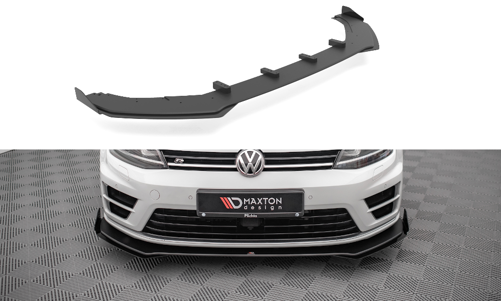 SPLITTER ANTERIORE STREET PRO V.1 + FLAPS ADATTO PER VOLKSWAGEN GOLF R MK7 2013-2016