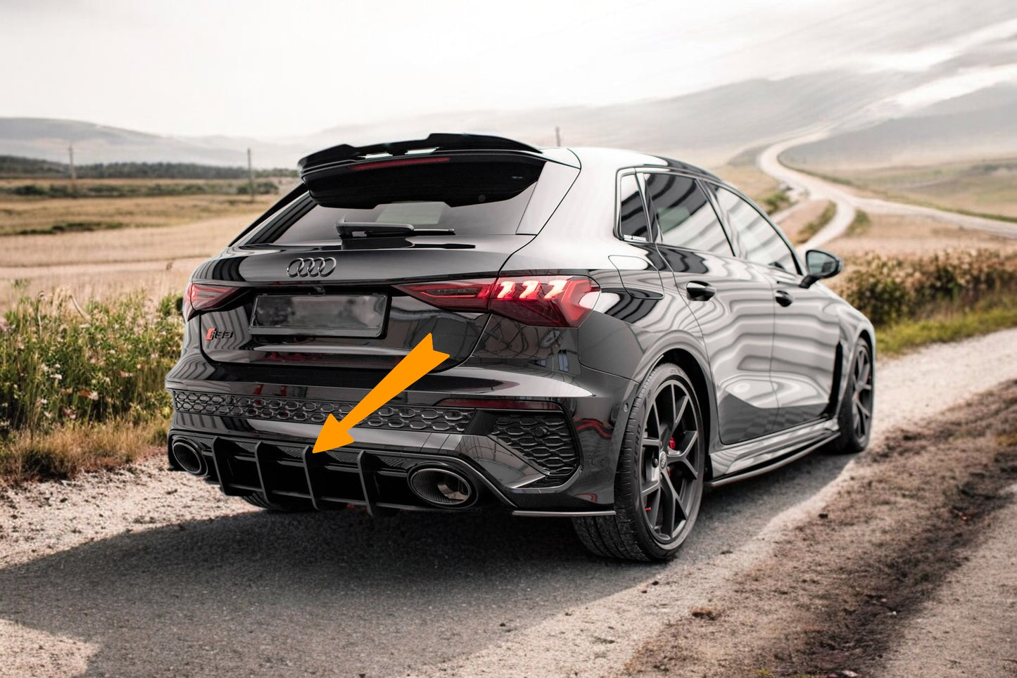 🤩Diffusore Posteriore Street Pro Adatto Per Audi RS3 Sportback 8Y🤩