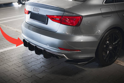 😎Diffusore posteriore Street Pro Adatto Per Audi S3 Sedan 8V😎