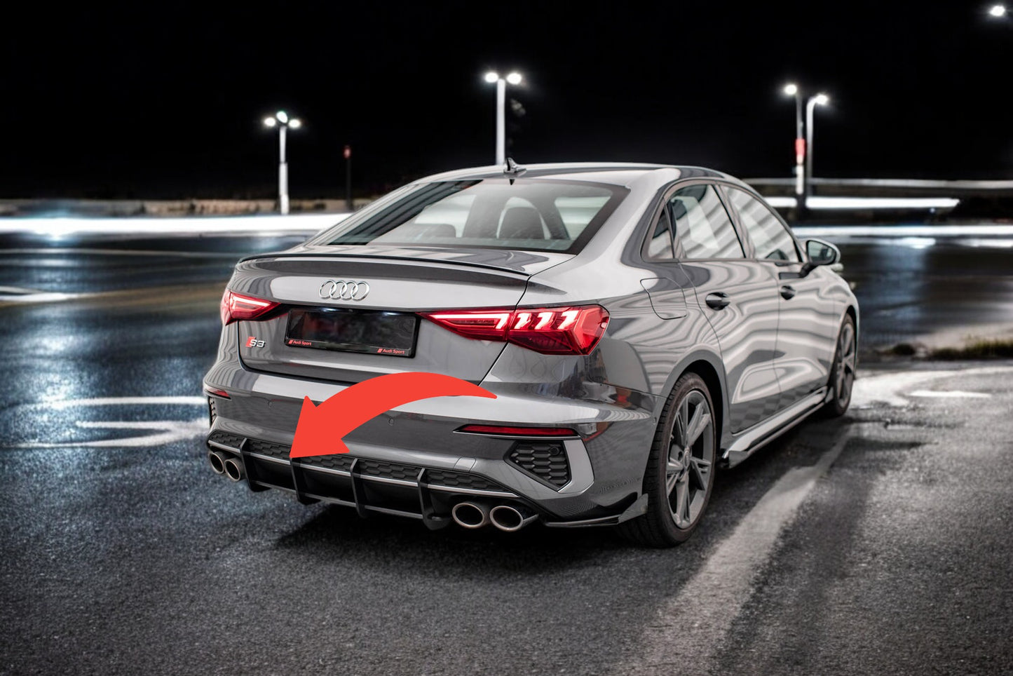 🤩Street Pro Rear Diffuser Suitable For Audi S3 Sedan 8Y🤩