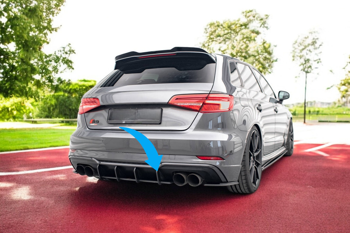 ⭐️Street Pro Rear Diffuser Suitable For Audi S3 Sportback 8V Facelift⭐️