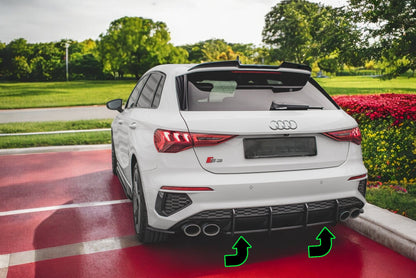 💫Black rear diffuser lights suitable for Audi S3 Sportback 8Y💫