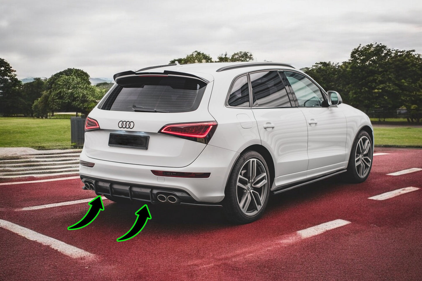 🔥Street Pro Black Rear Diffuser Lights Suitable for Audi SQ5 Mk1 (8R)🔥