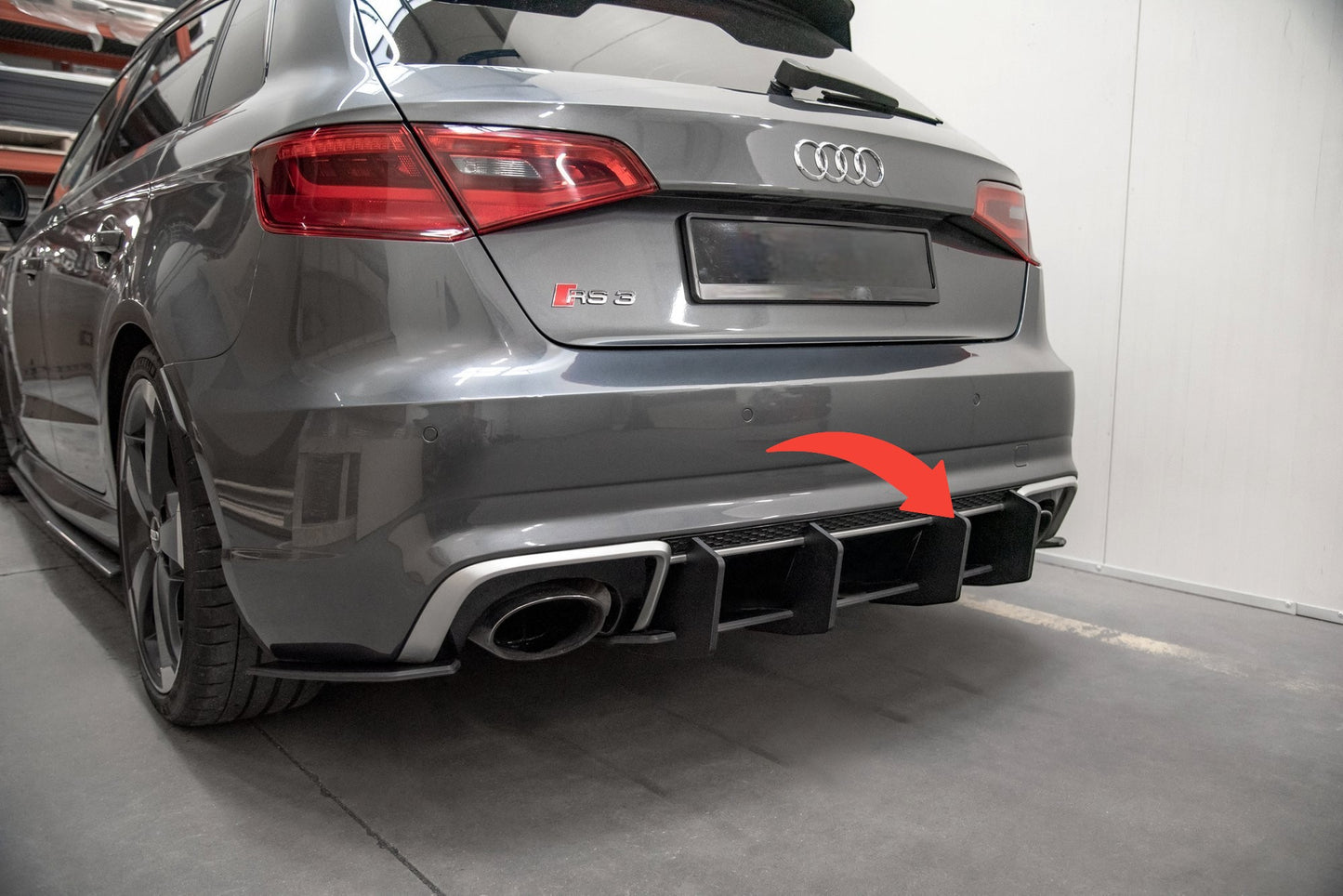 🔥Diffusore Posteriore Street Pro V.2 Adatto Per Audi RS3 8V Sportback🔥