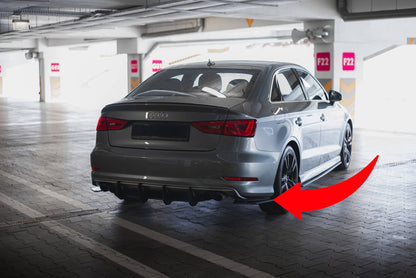 😎Splitter laterali posteriori Street Pro Adatto Per Audi S3 Berlina 8V😎