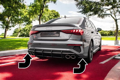 ⭐Street Pro Rear Side Splitter Suitable for Audi S3 Sedan 8Y⭐