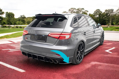 ⭐️Street Pro Rear Side Splitters Suitable For Audi S3 Sportback 8V⭐️