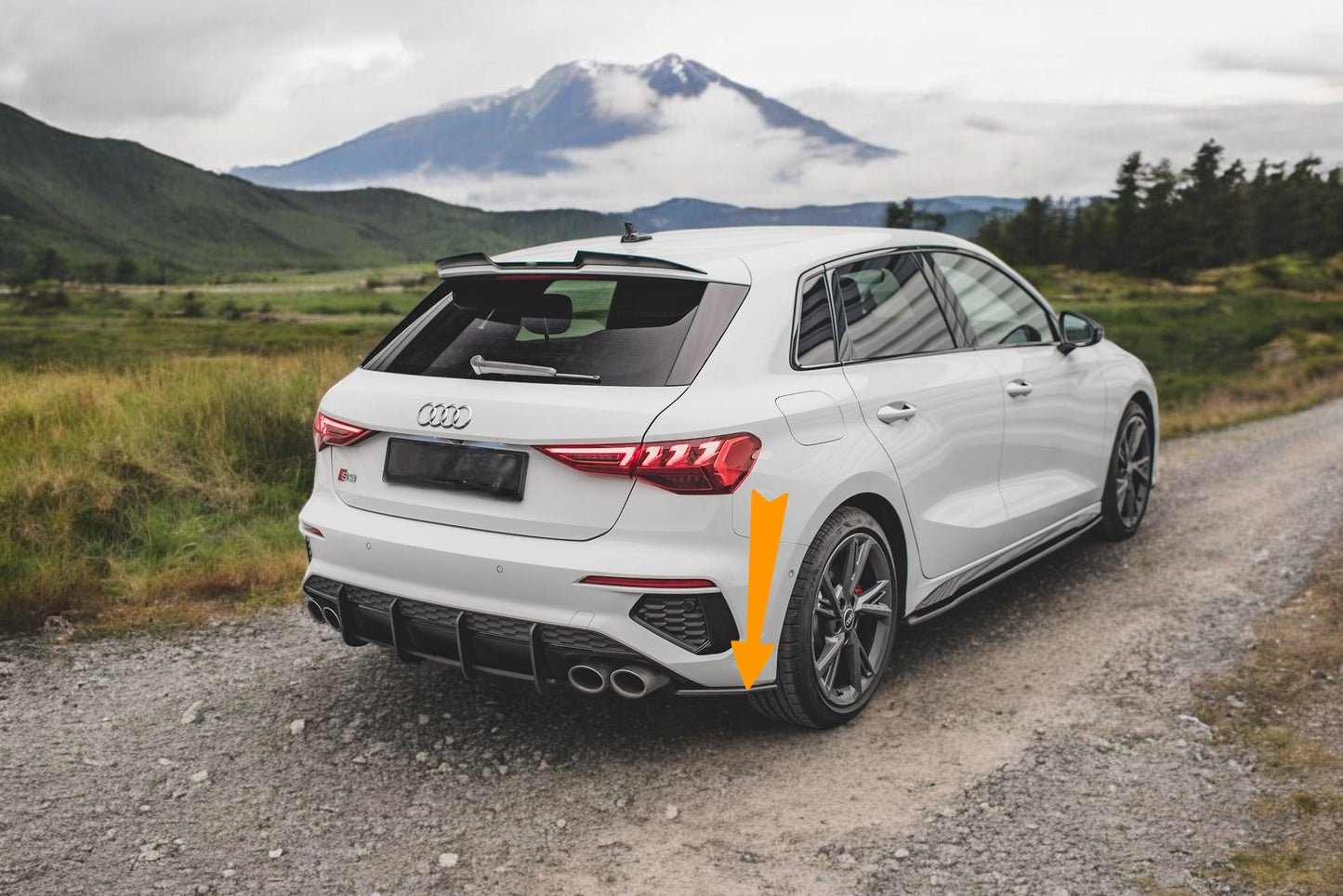 😎Street Pro Rear Side Splitters Suitable For Audi S3 Sportback 8Y😎