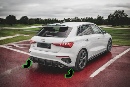 💫Splitter Laterali Posteriori Street Pro adatto per Audi S3 Sportback 8Y💫