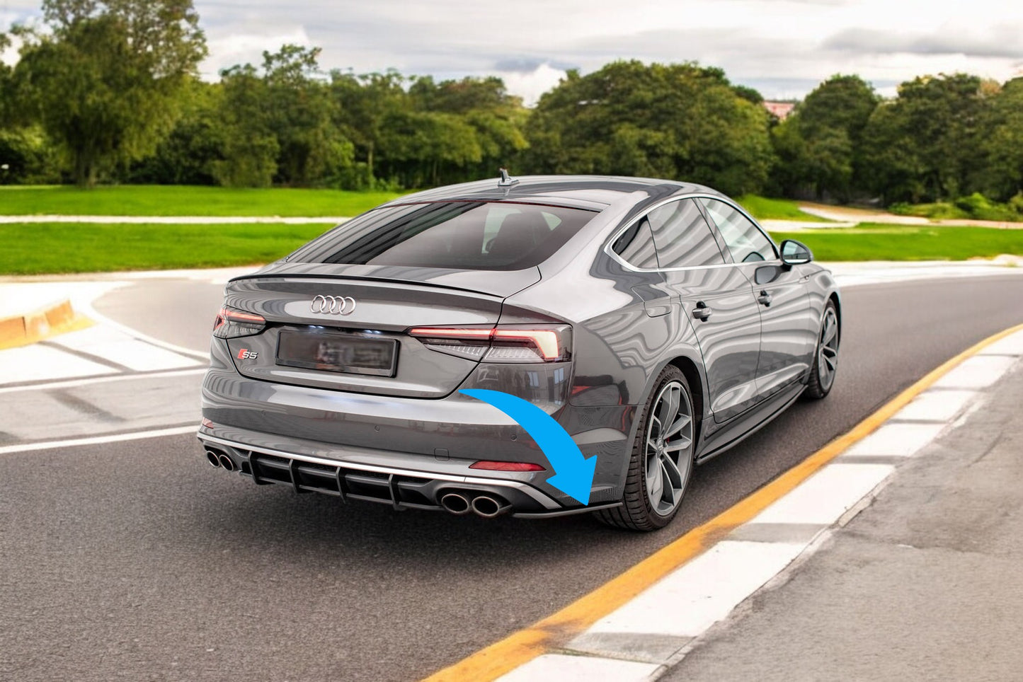 ❤️Splitter laterali posteriori Street Pro Adatto Per  Audi S5 Sportback F5❤️