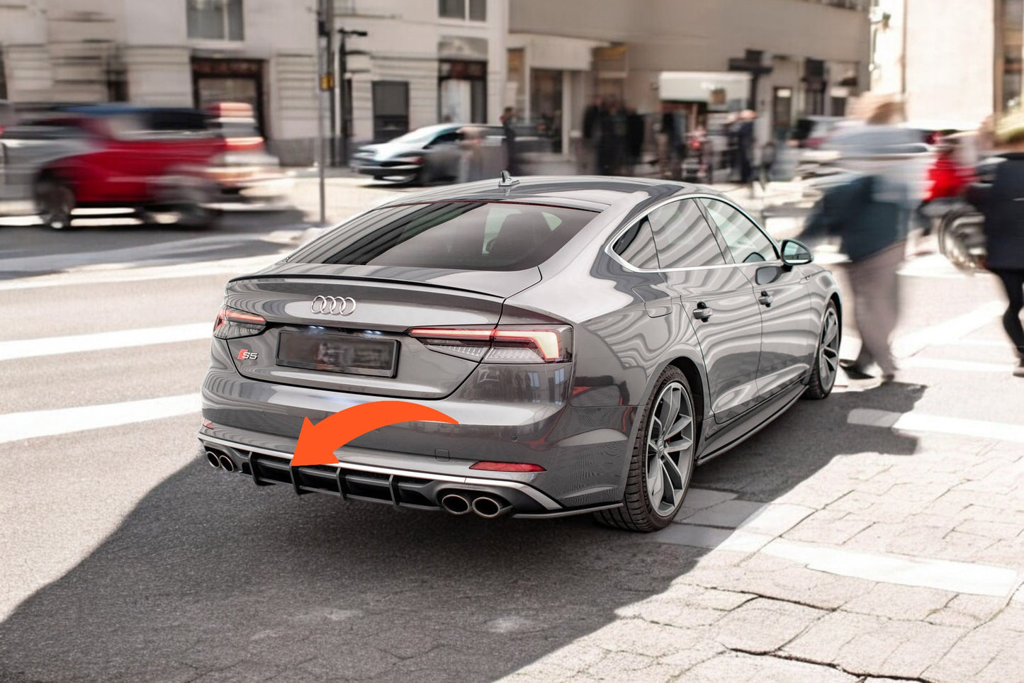 ❤️Diffusore posteriore Street Pro Adatto Per Audi S5 Coupé / Sportback F5❤️