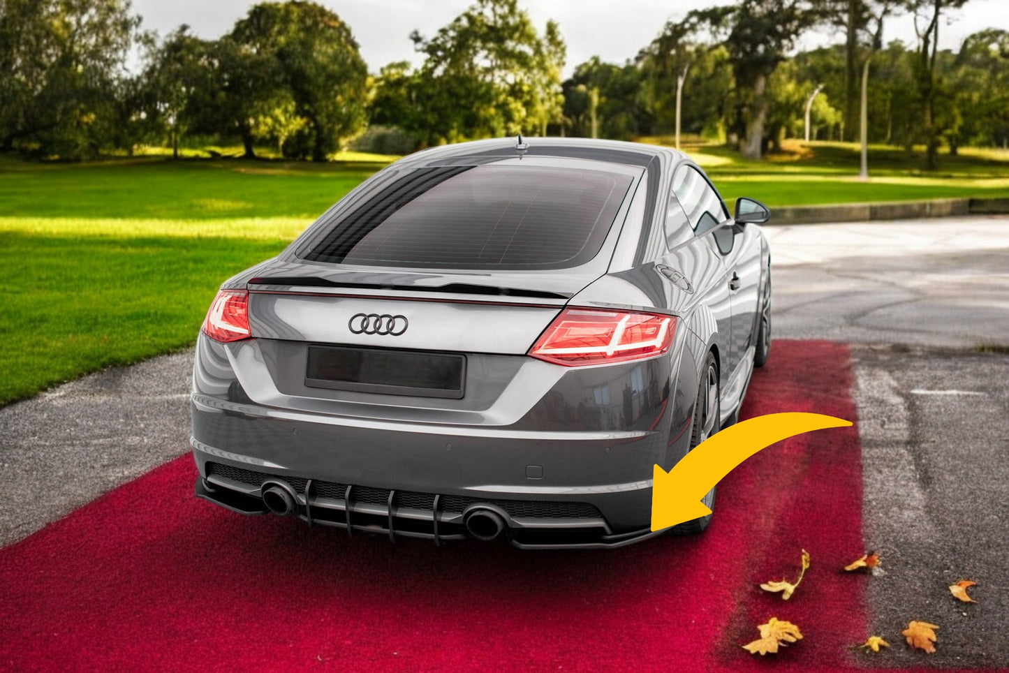 💥Splitter laterali posteriori Street Pro + flaps Adatto Per Audi TT S-Line 8S💥
