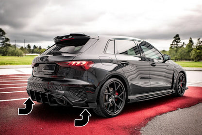 ⭐Street Pro Rear Side Splitters + Wings Audi RS3 Sportback 8Y⭐