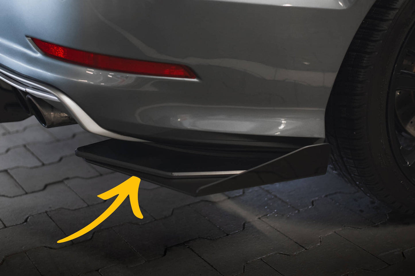 😎Splitter laterali posteriori Street Pro + flap Adatto Per Audi S3 Sedan 8V😎