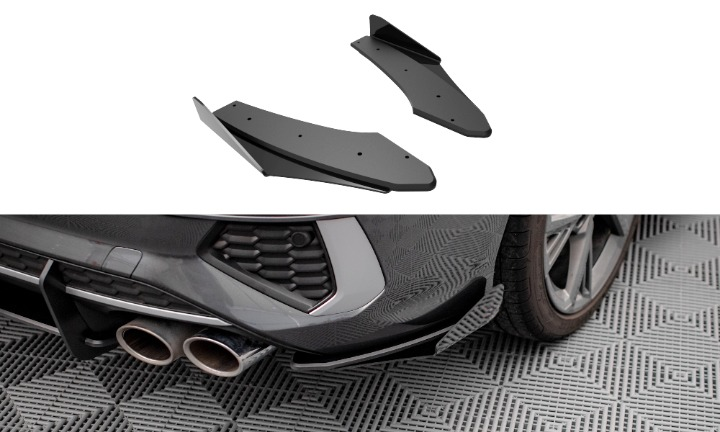 ⭐Street Pro Rear Side Splitter + Flap Suitable for Audi S3 Sedan 8Y⭐