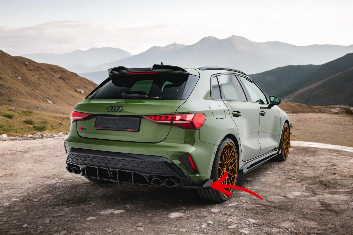 🔥Splitter Street Pro + fins suitable for Audi S3 Sportback 8Y Faceli🔥