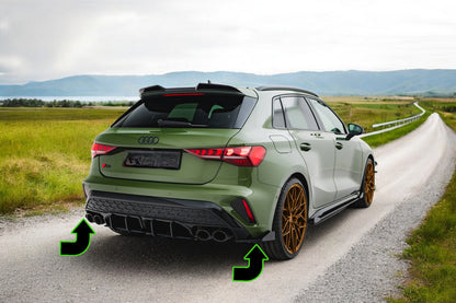 🔥Street Pro rear side splitters + wings Audi S3 Sportback 8Y Facelift🔥 