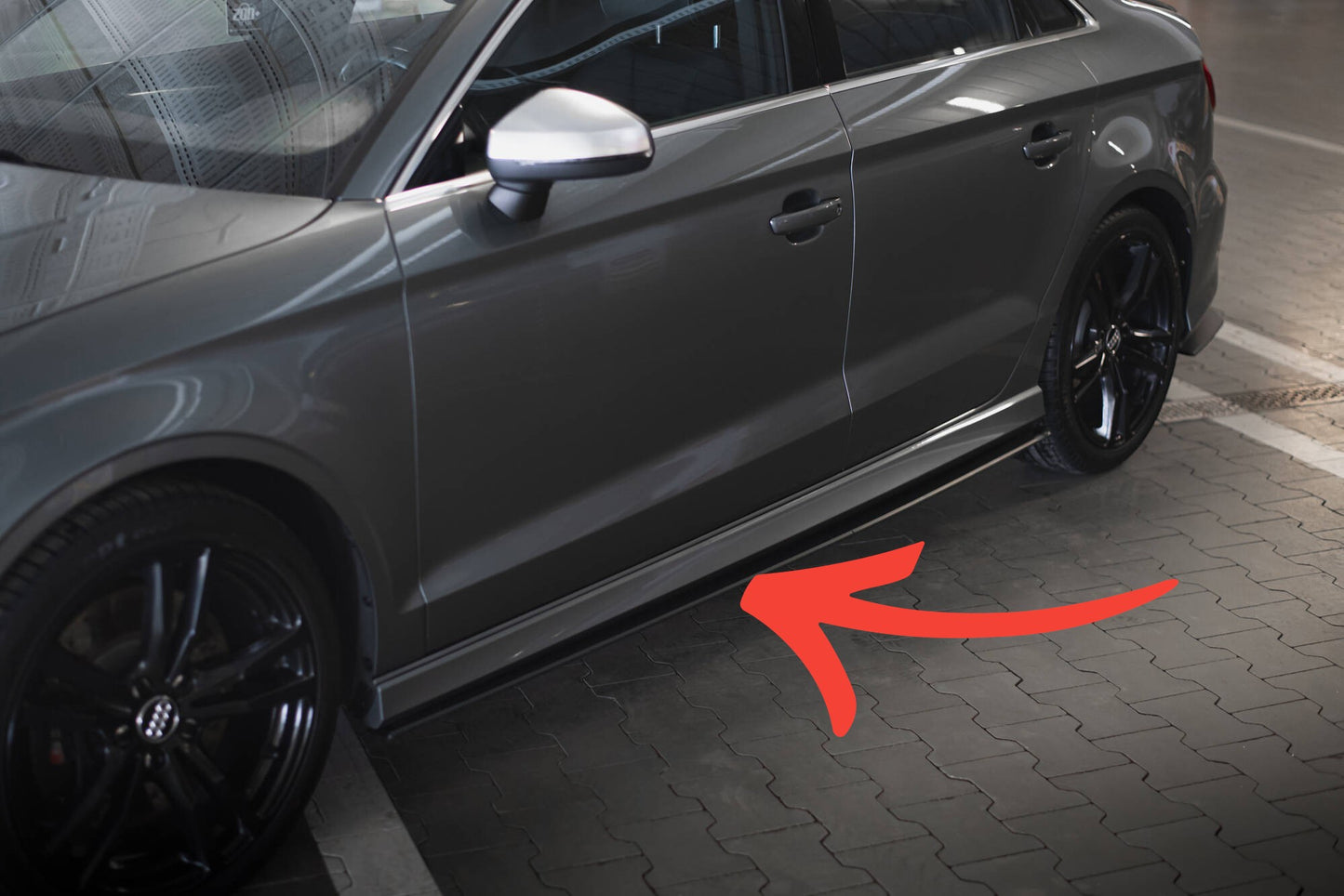 😎Minigonne laterali Street Pro Adatto Per Audi S3 / A3 S-Line Sedan 8V😎