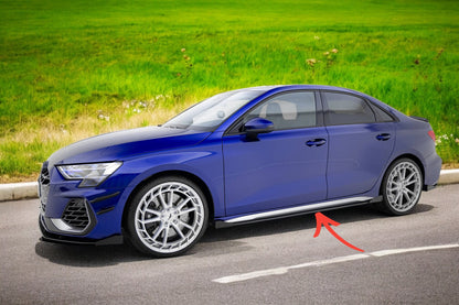 😎Minigonne laterali Street Pro + alette adatto per Audi A3 S-Line Sedan /S3 S😎