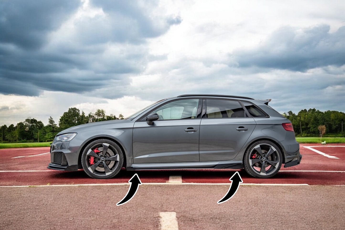 🔥Street Pro Side Skirts + Flap Audi RS3 8V Sportback🔥