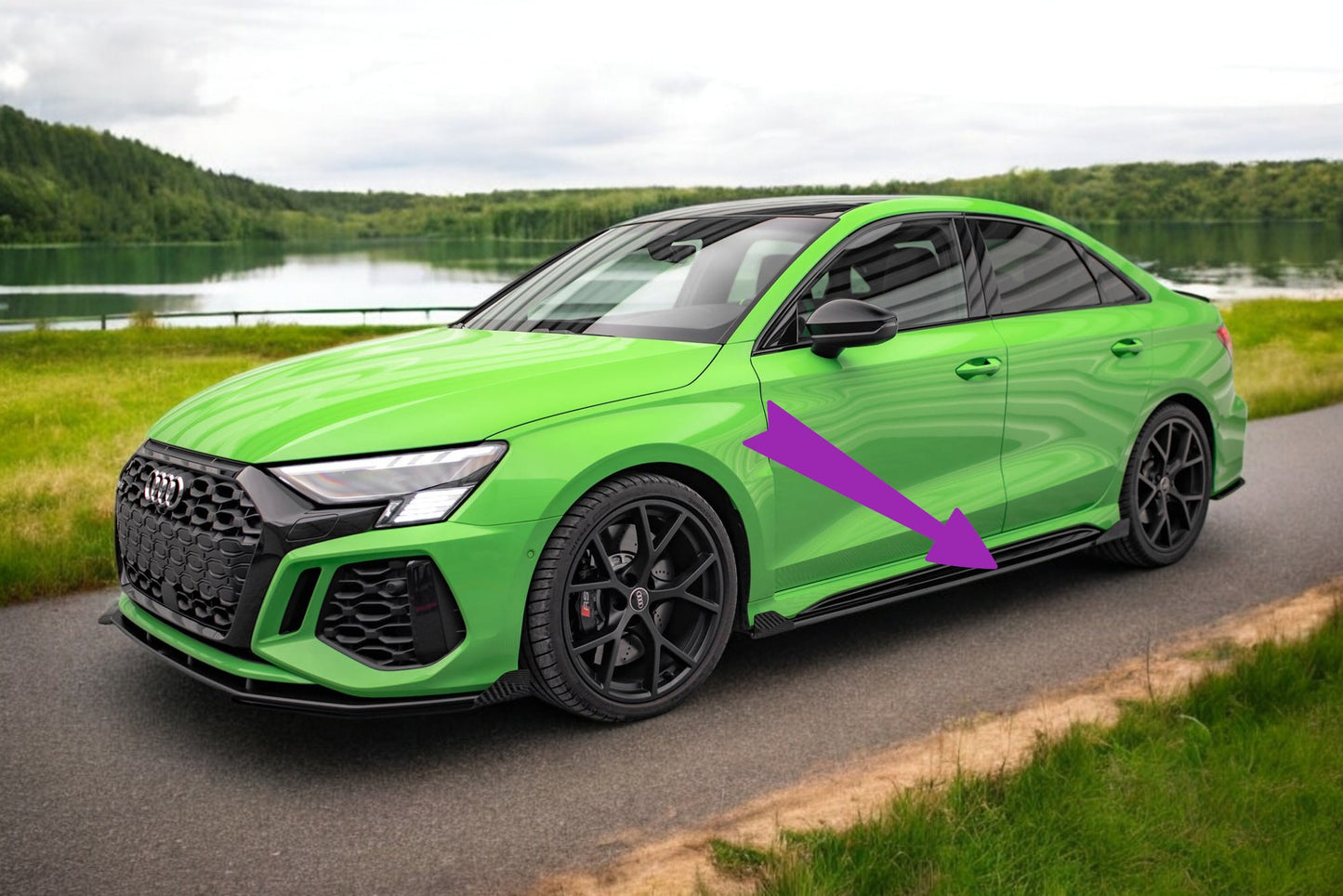 😎Street Pro Side Skirts + Wings Suitable for Audi RS3 Sedan 8Y😎