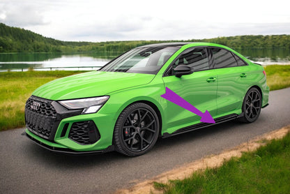 😎Street Pro Side Skirts + Wings Suitable for Audi RS3 Sedan 8Y😎