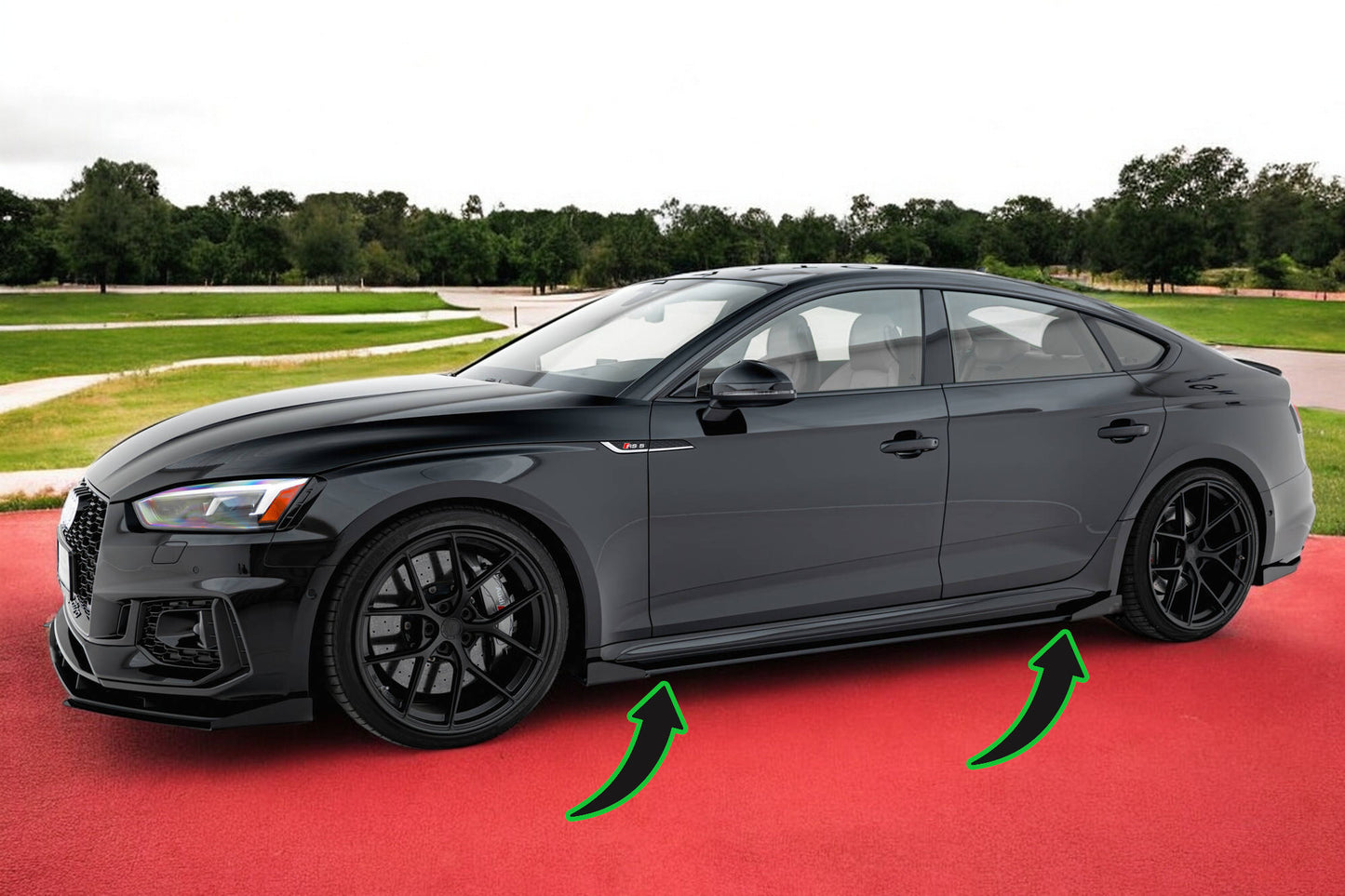 ⭐Street Pro Minigonne Laterali Diffusori + Flap Audi RS5 Sportback F5⭐