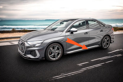 🤩Minigonne laterali Street Pro + alette adatto per Audi S3/A3 S-Line 8Y/8Y🤩