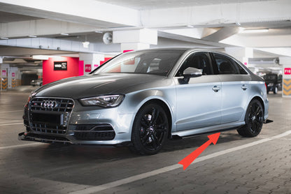 😎Minigonne laterali Street Pro + alette adatto per Audi S3 /A3 S-Line Sedan 8😎