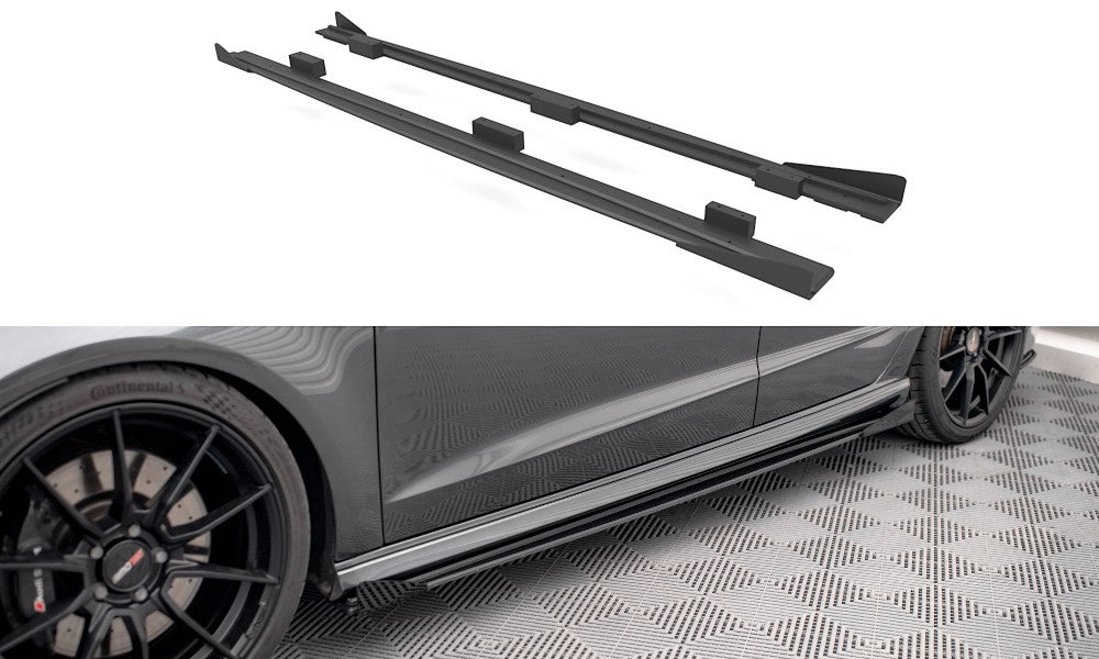 ⭐️Minigonne laterali Street Pro+flap Adatto Per Audi S3/A3 S-Line Sportback 8V⭐️
