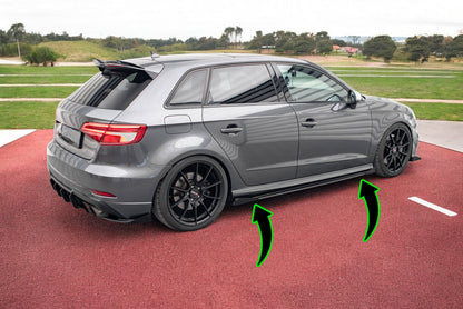 🔥Under Side Skirts Street Pro+Flap Audi S3/A3 S-Line Sportback 8V 🔥