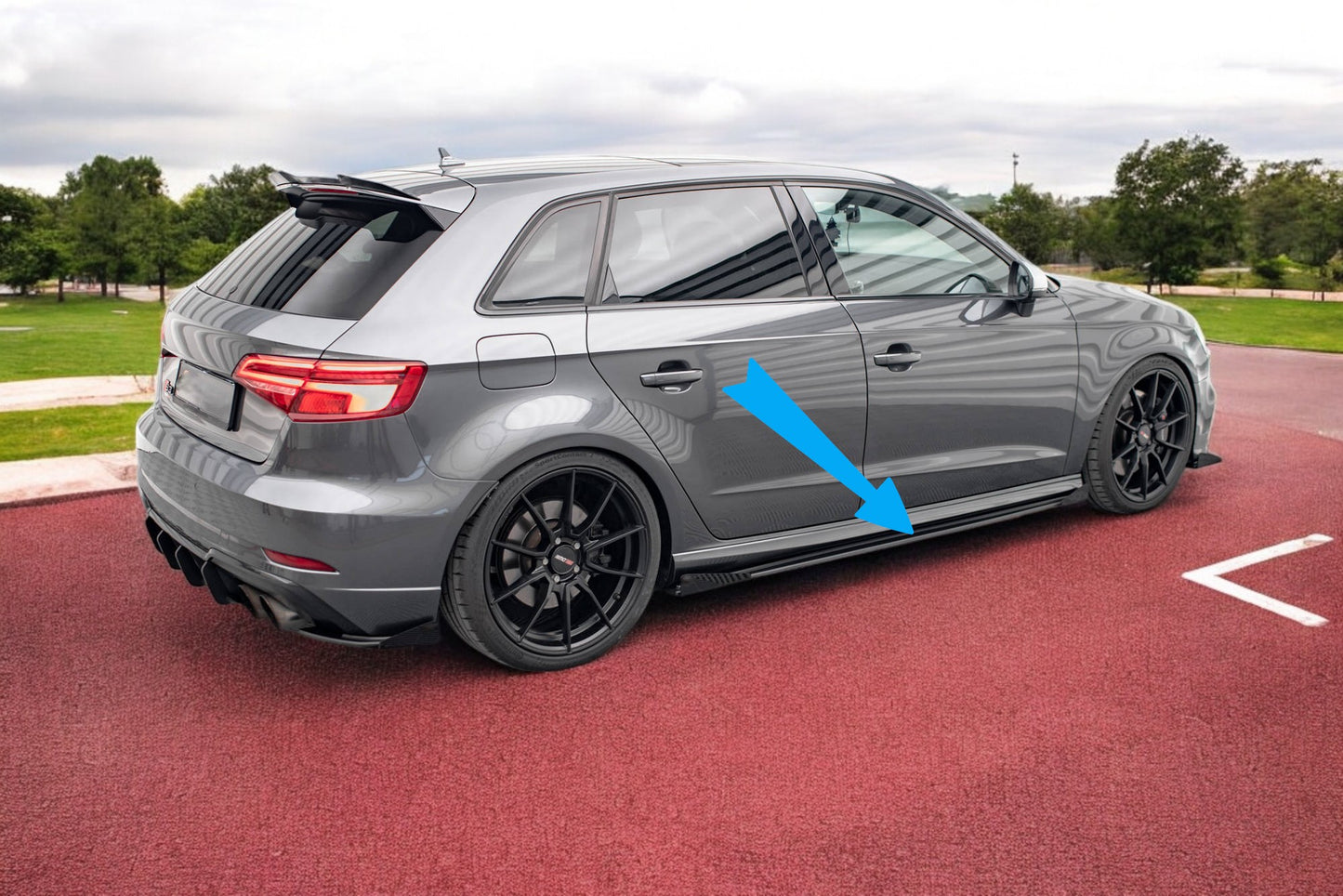 ⭐️Minigonne laterali Street Pro+flap Adatto Per Audi S3/A3 S-Line Sportback 8V⭐️