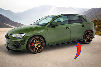 🔥Street Pro Side Skirts+Flap Audi S3 Sportback /A3 S-line Sportback 8Y🔥