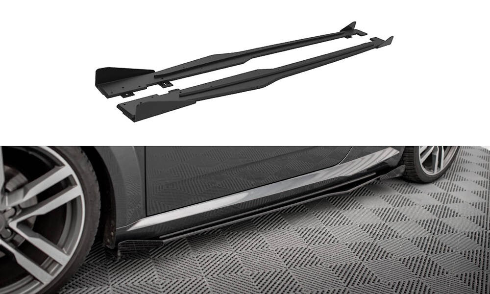 💥Minigonne laterali Street Pro + alette Audi TT S / S-Line 8S💥