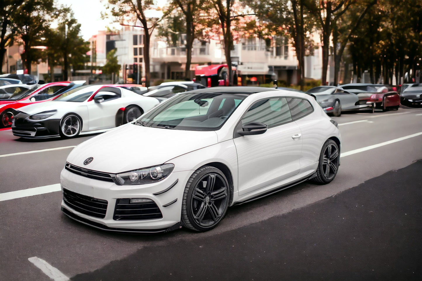 STREET PRO SIDE SKIRTS + FLAPS VOLKSWAGEN SCIROCCO R MK3 