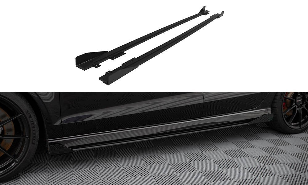 💥Street Pro V.1 Side Skirts + Flap Suitable For Audi RS3 Sedan 8V Facelift💥