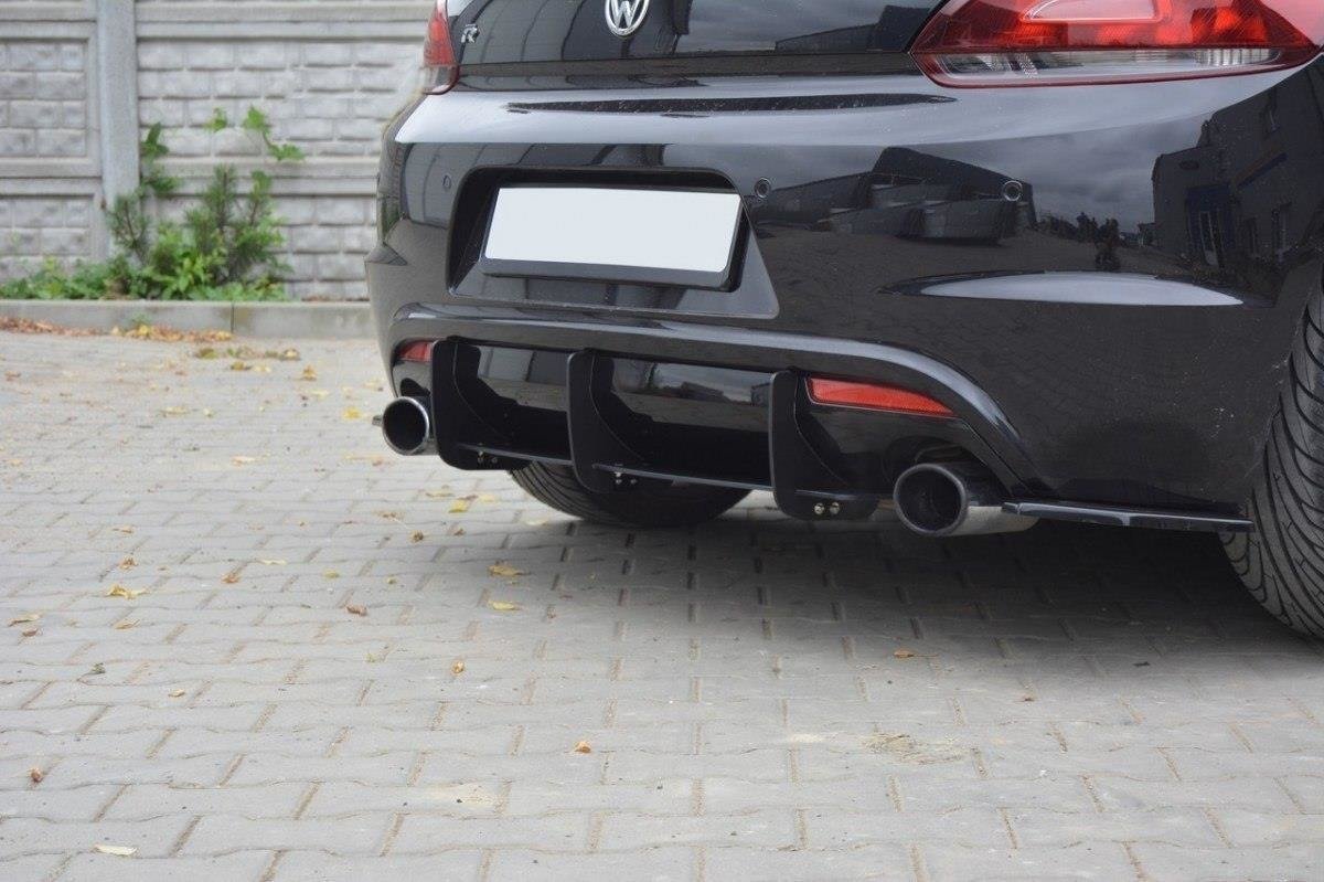 DIFFUSORE POSTERIORE adatto per VW SCIROCCO R E SPLITTER LATERALI POSTERIORI