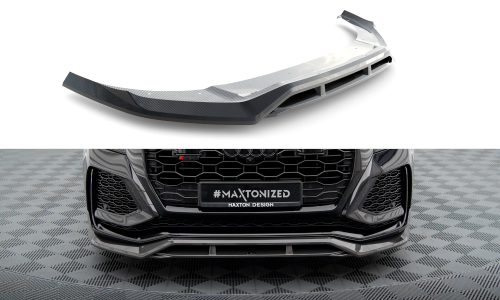 SPLITTER ANTERIORE IN FIBRA DI CARBONIO adatto compatibile per AUDI RSQ8 MK1  (2019-)