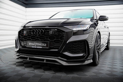 SPLITTER ANTERIORE IN FIBRA DI CARBONIO adatto compatibile per AUDI RSQ8 MK1  (2019-)