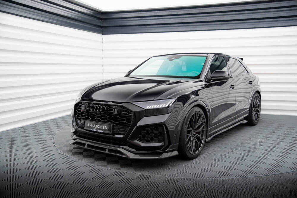 SPLITTER ANTERIORE IN FIBRA DI CARBONIO adatto compatibile per AUDI RSQ8 MK1  (2019-)