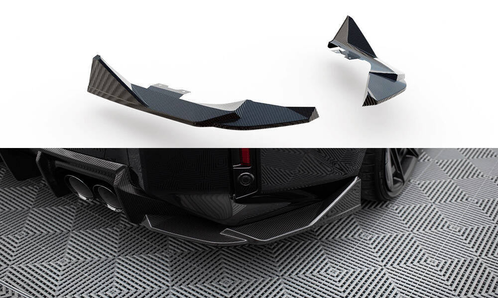 SPLITTER LATERALI POSTERIORI IN FIBRA DI CARBONIO adatto compatibile per BMW M2 G87 (2023 - )