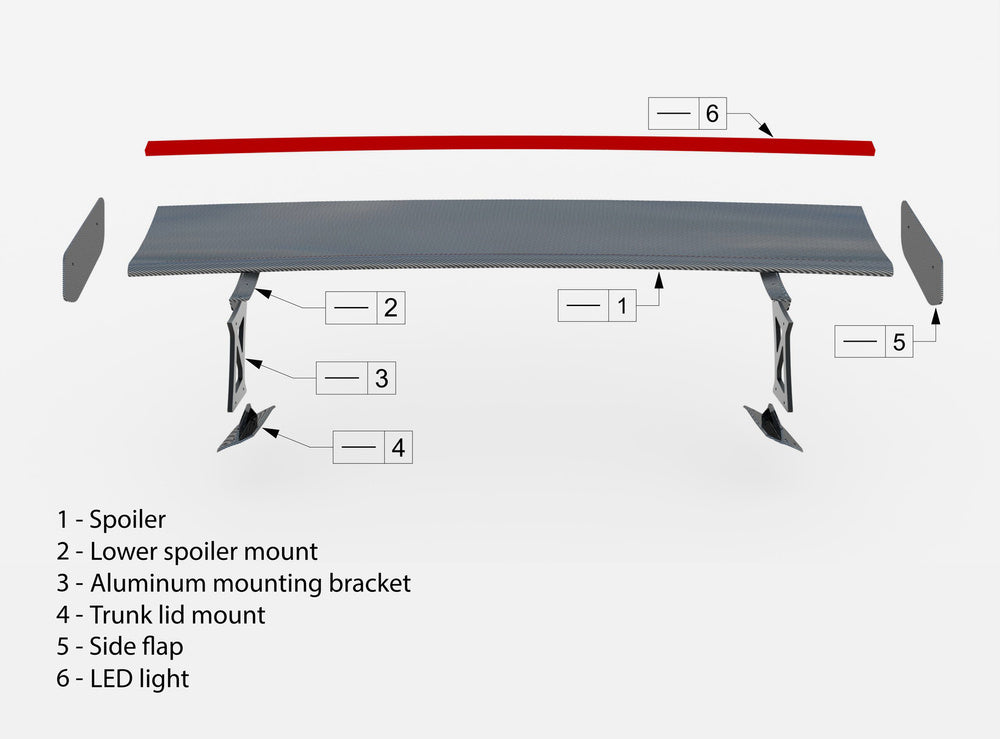 SPOILER CARBONIO + FARO LEDADATTO PER  BMW M2 G87  (2023 - )